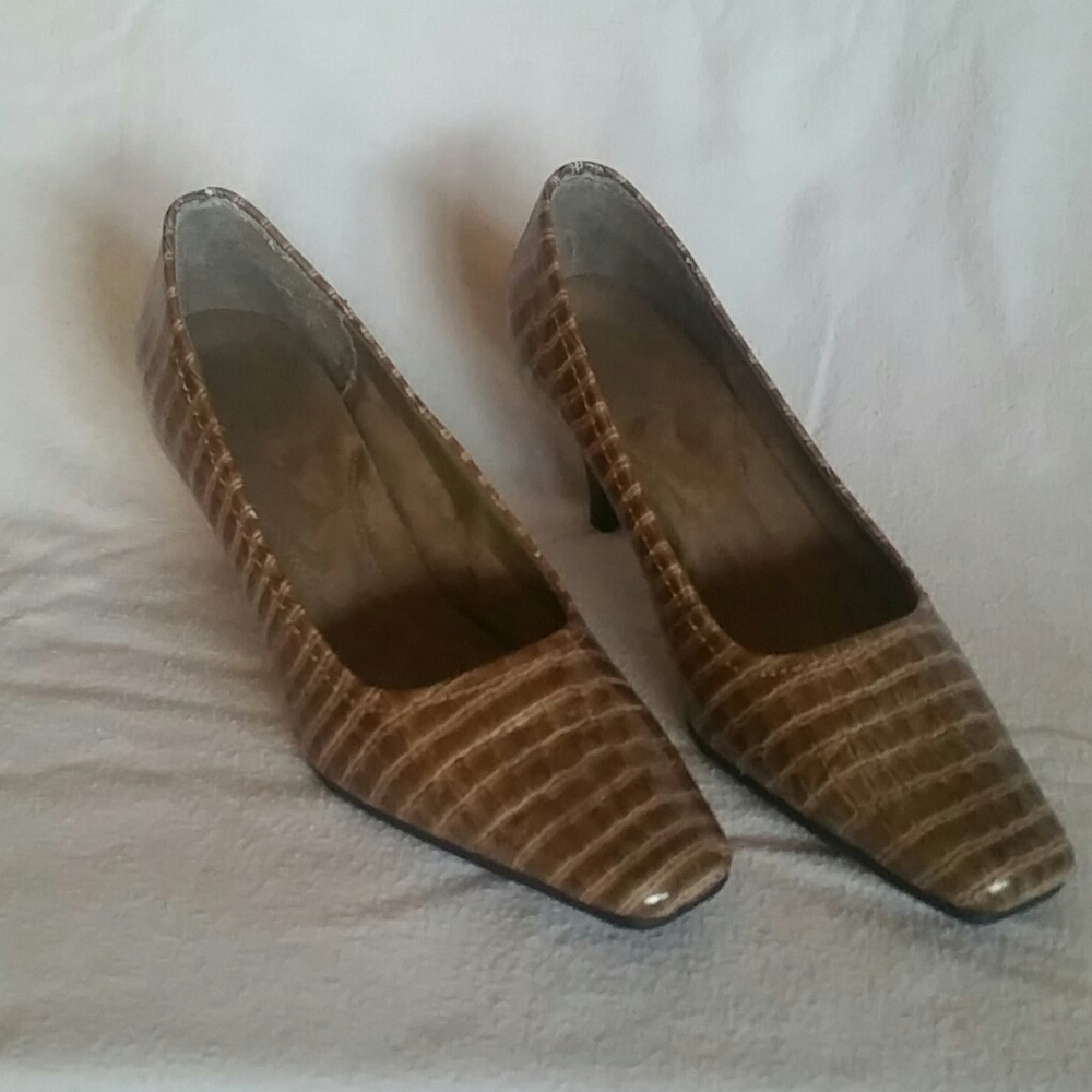 Faux Animal Skin Heels